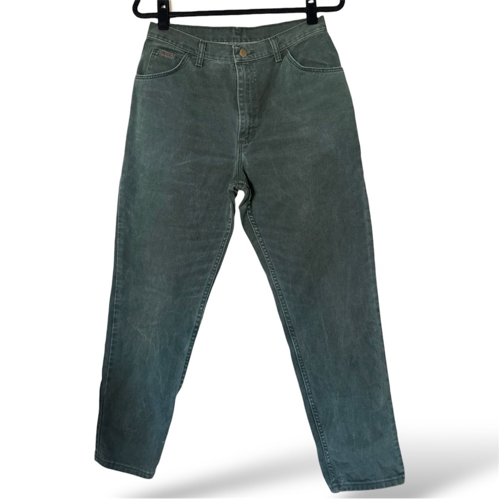 Y2K  Vintage Wrangler Women’s High Rise Straight Leg Mom Jeans Deep Green Size 8